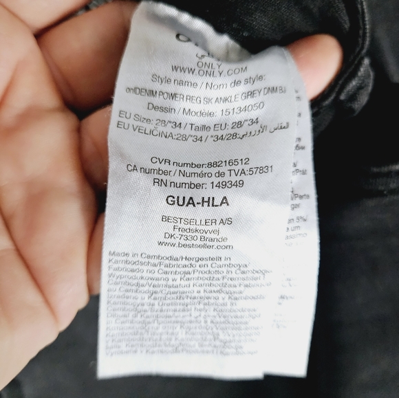 ONLY | Power regular skinny split hem ankle jeans - Picture 7 of 7